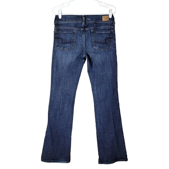 American Eagle Jeans 6 L Original Boot Low Rise Medium Wash Denim Western - Picture 2 of 11
